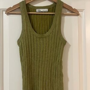 Zara Olive Green Tank Top